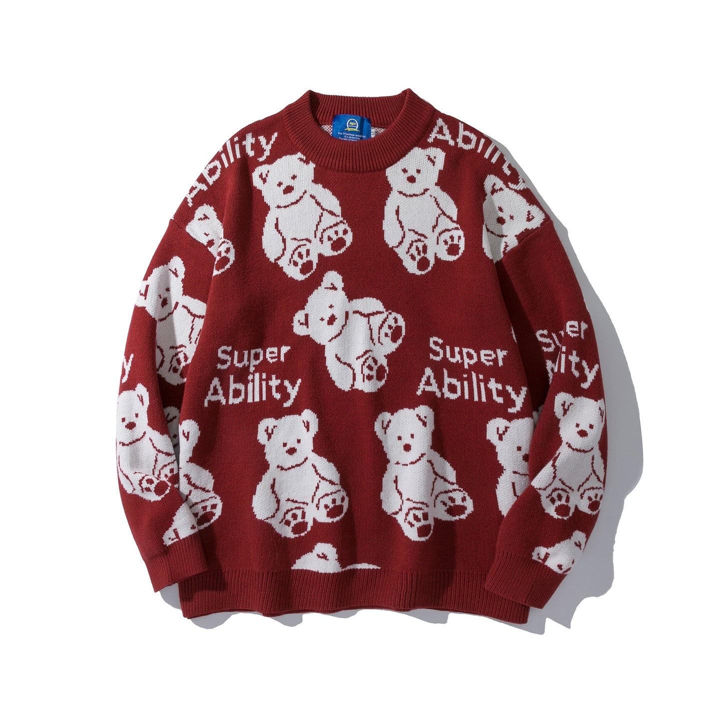 Alphabet Funny Bear Print Sweater For Men And Women