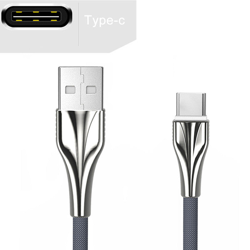 Aluminum Alloy Braided Mobile Phone Data Cable