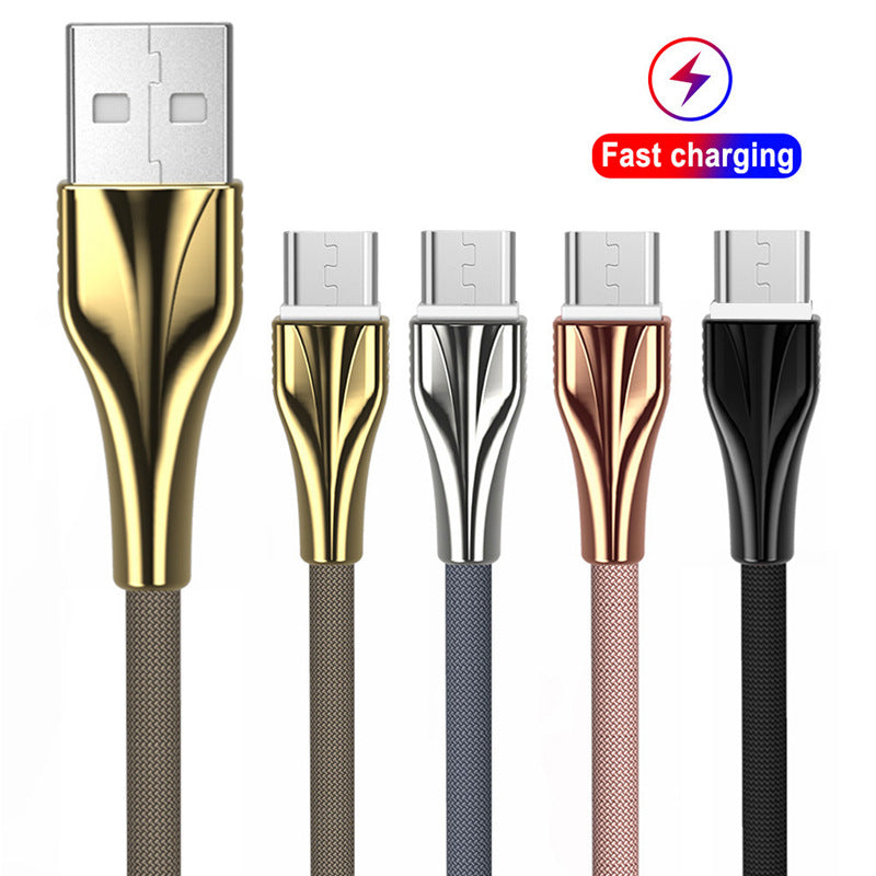 Aluminum Alloy Braided Mobile Phone Data Cable