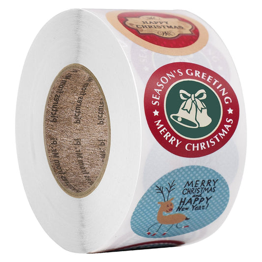 Amazon Hot Roll Stickers Christmas Holiday Decoration Gift Series Sticker Labels