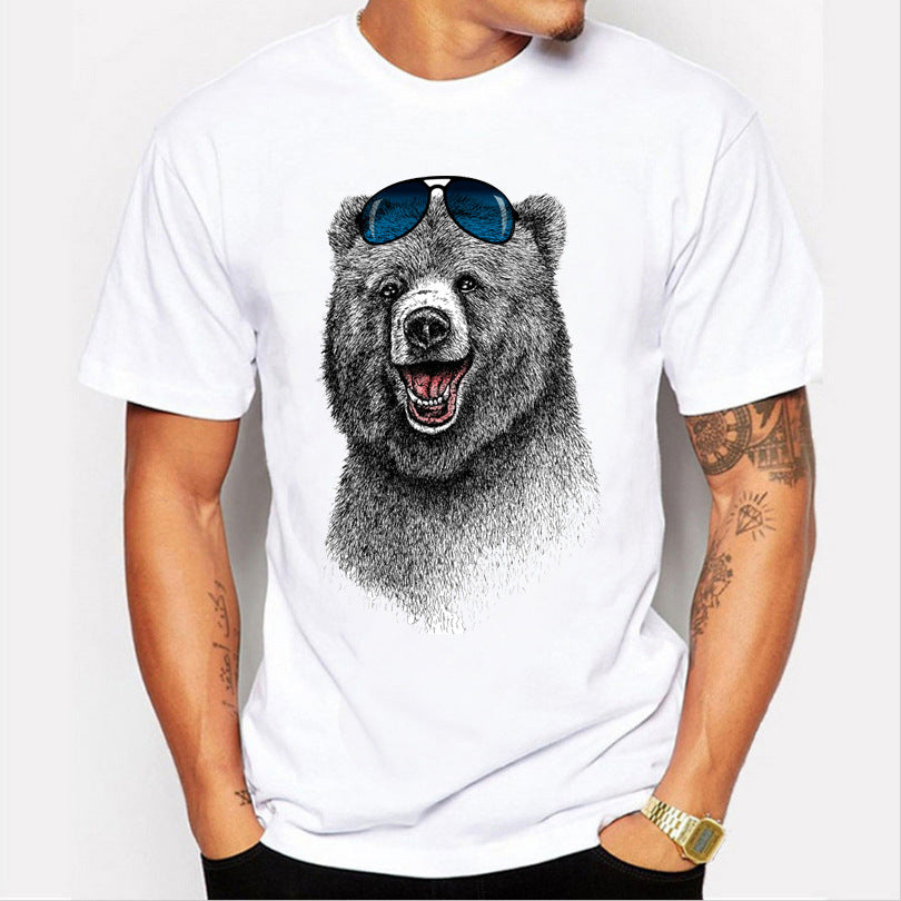 Animal Domineering Basic Wish Men's Short-sleeved T-shirt