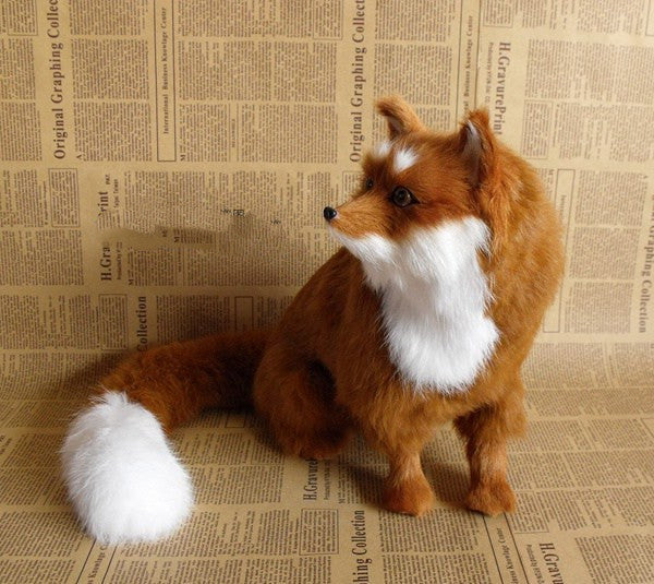 Animals Simulation Ornament Yellow Fox Plush Toys