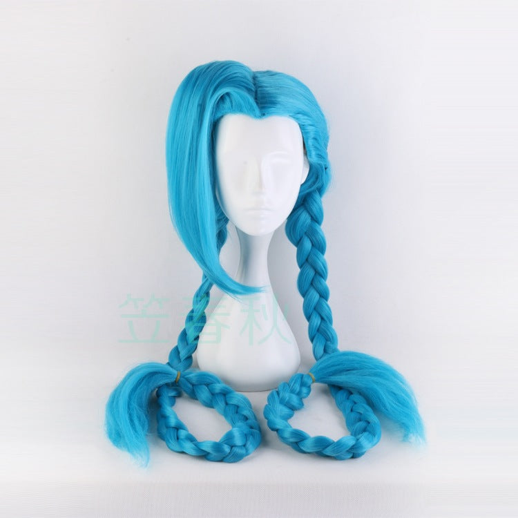 Anime Long Hair Double Ponytail Wig