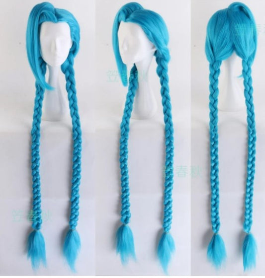 Anime Long Hair Double Ponytail Wig