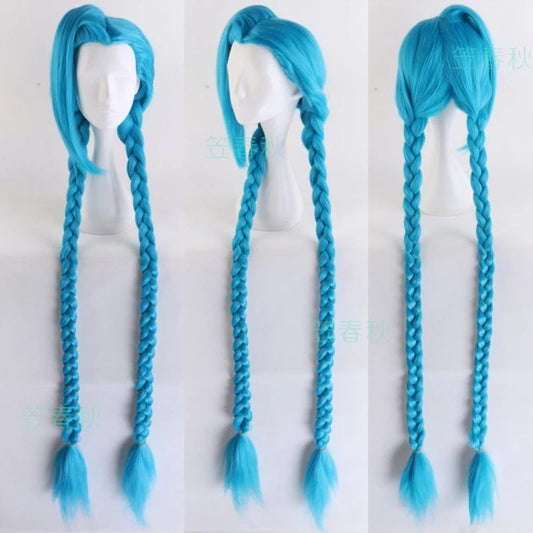Anime Long Hair Double Ponytail Wig