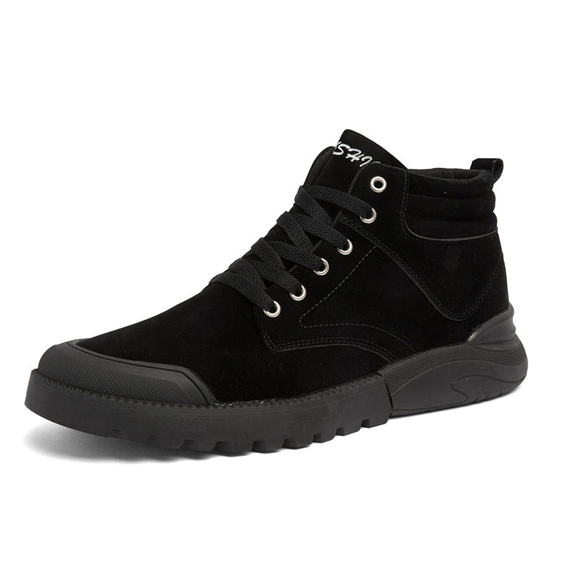 Ankle Boots Men Winter Warm Plush Shoes