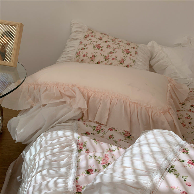 Anna's Rose Garden Ins Retro French Romantic Floral 15 Bed Pure Cotton Four-piece Set