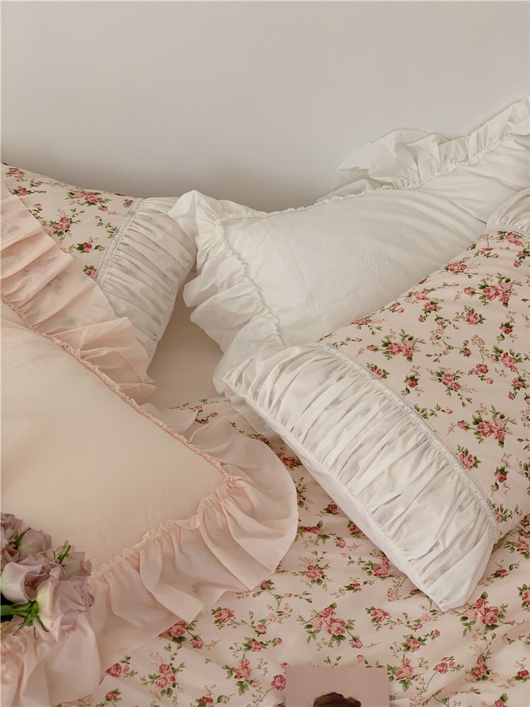 Anna's Rose Garden Ins Retro French Romantic Floral 15 Bed Pure Cotton Four-piece Set