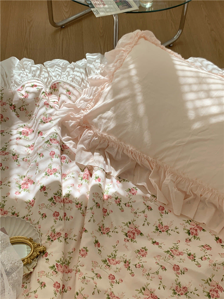 Anna's Rose Garden Ins Retro French Romantic Floral 15 Bed Pure Cotton Four-piece Set