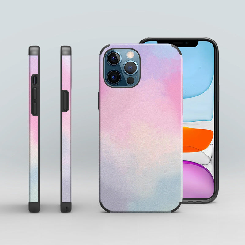 Art color painting mobile phone case is suitable for Apple iphone13pro protective case