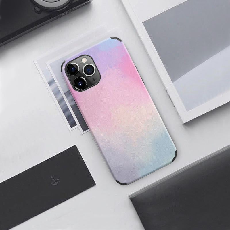 Art color painting mobile phone case is suitable for Apple iphone13pro protective case