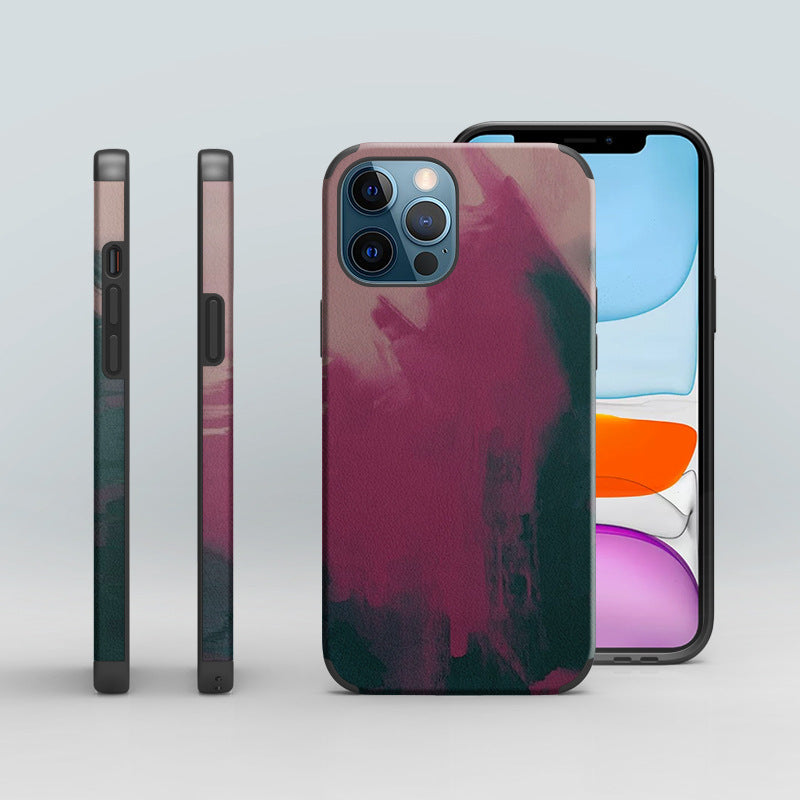 Art color painting mobile phone case is suitable for Apple iphone13pro protective case