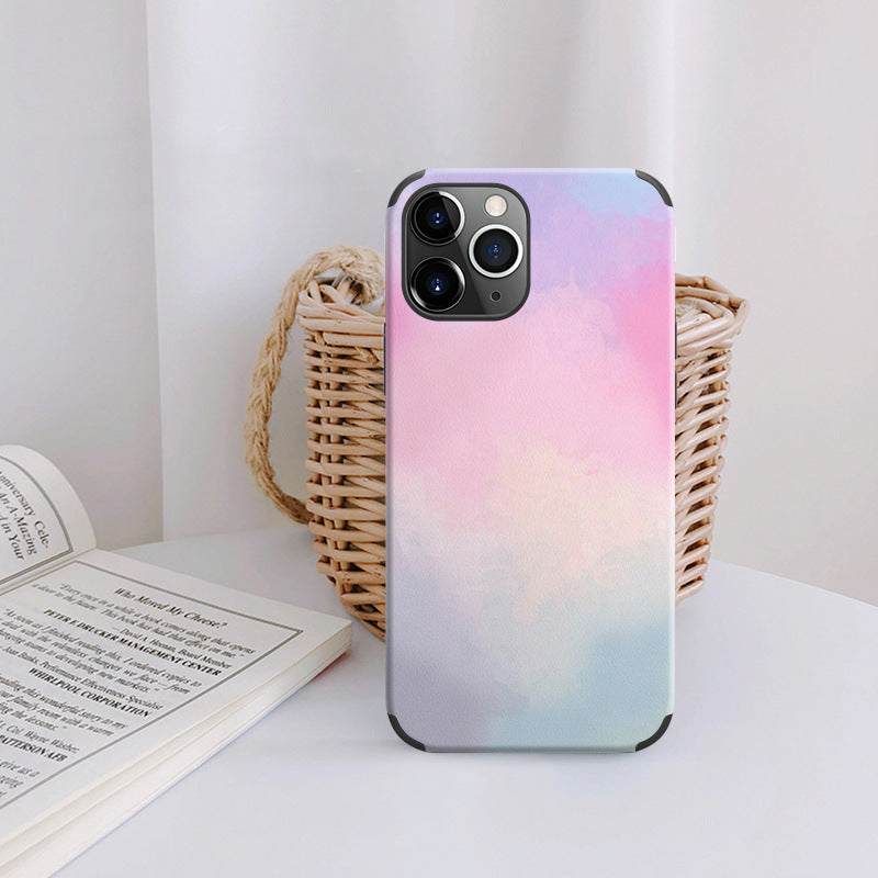 Art color painting mobile phone case is suitable for Apple iphone13pro protective case