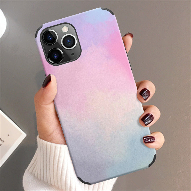 Art color painting mobile phone case is suitable for Apple iphone13pro protective case