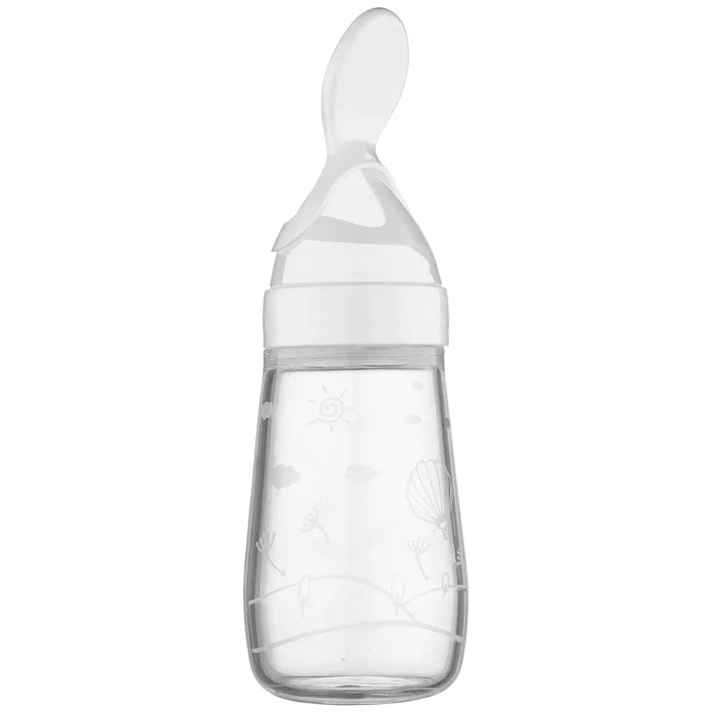Baby Flat Bottom Silicone Squeeze Rice Cereal Bottle - globaltradeleader
