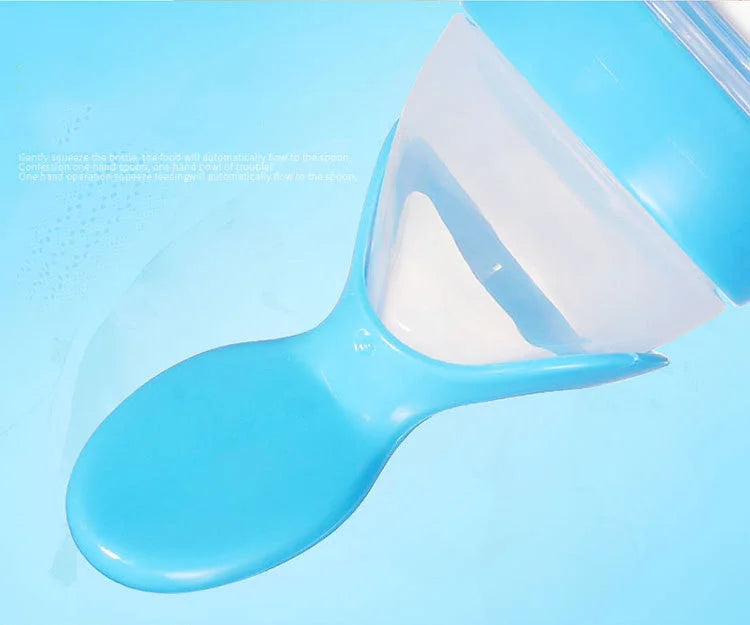 Baby Flat Bottom Silicone Squeeze Rice Cereal Bottle - globaltradeleader