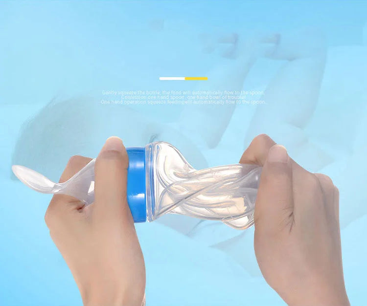 Baby Flat Bottom Silicone Squeeze Rice Cereal Bottle - globaltradeleader