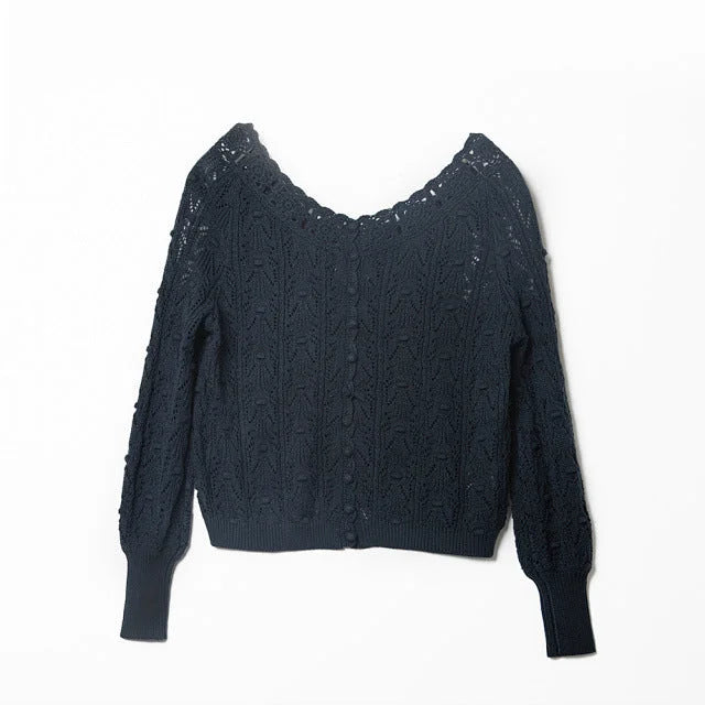 Both Sides Can Wear Crochet Knit Top - globaltradeleader