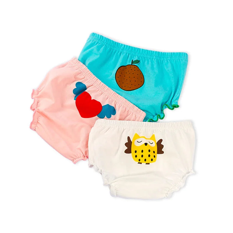 Cartoon Baby Bread Panties Cotton 3-pack - globaltradeleader