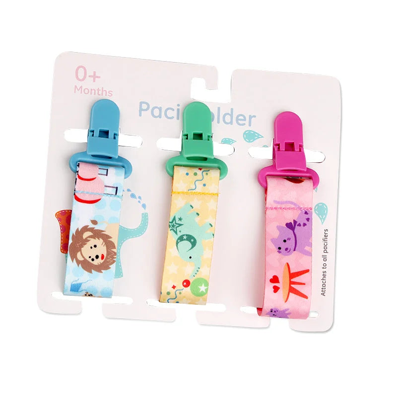 Cartoon Pattern Combination Three Packs Of Baby Pacifier Teether To Prevent Falling - globaltradeleader