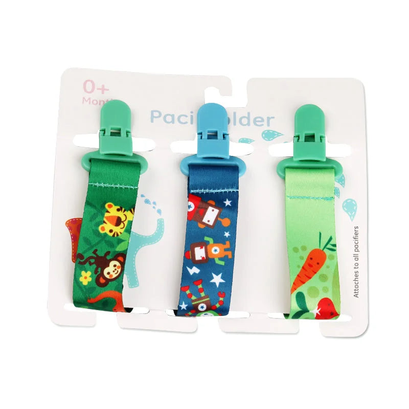 Cartoon Pattern Combination Three Packs Of Baby Pacifier Teether To Prevent Falling - globaltradeleader