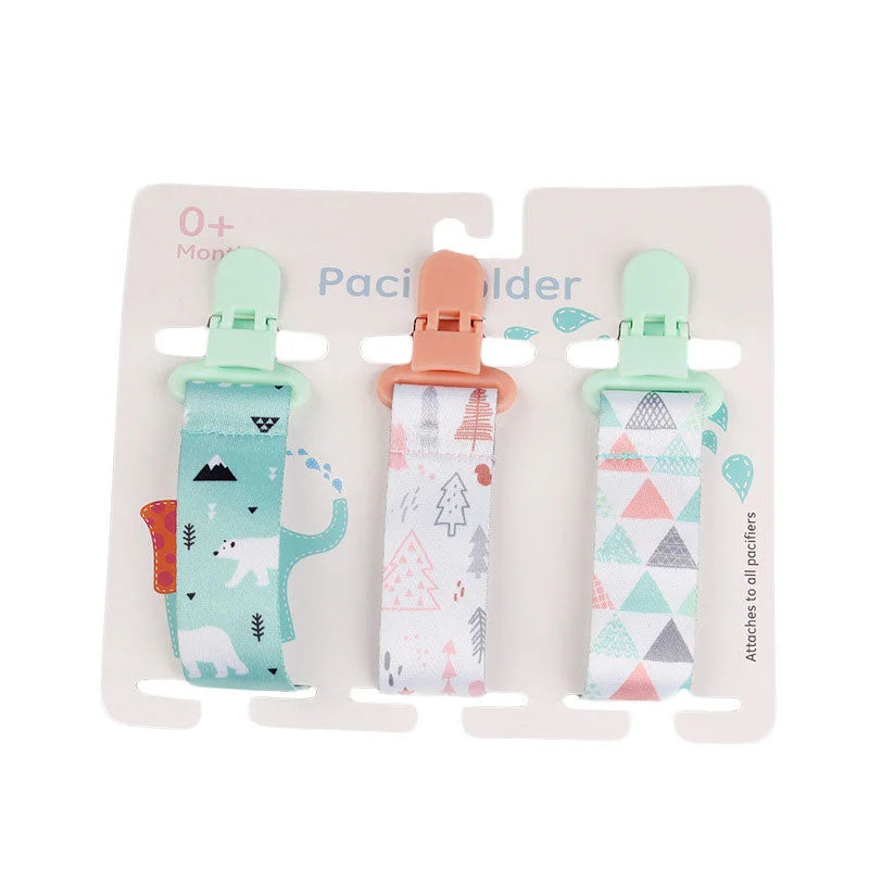 Cartoon Pattern Combination Three Packs Of Baby Pacifier Teether To Prevent Falling - globaltradeleader