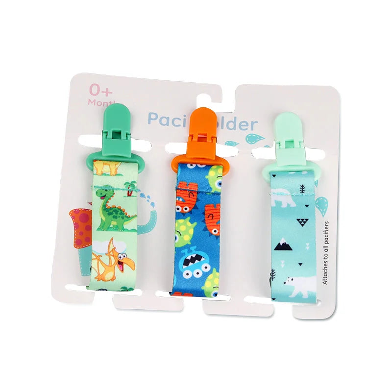 Cartoon Pattern Combination Three Packs Of Baby Pacifier Teether To Prevent Falling - globaltradeleader