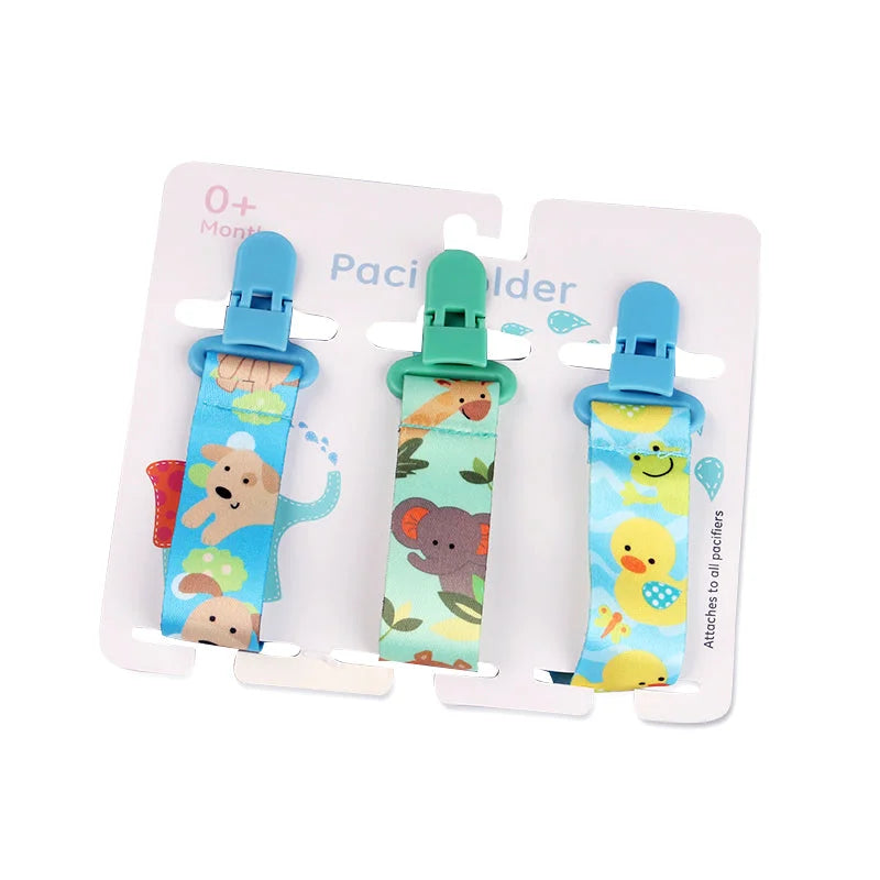 Cartoon Pattern Combination Three Packs Of Baby Pacifier Teether To Prevent Falling - globaltradeleader
