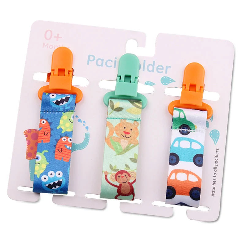 Cartoon Pattern Combination Three Packs Of Baby Pacifier Teether To Prevent Falling - globaltradeleader