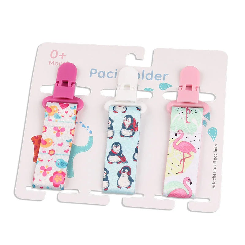 Cartoon Pattern Combination Three Packs Of Baby Pacifier Teether To Prevent Falling - globaltradeleader