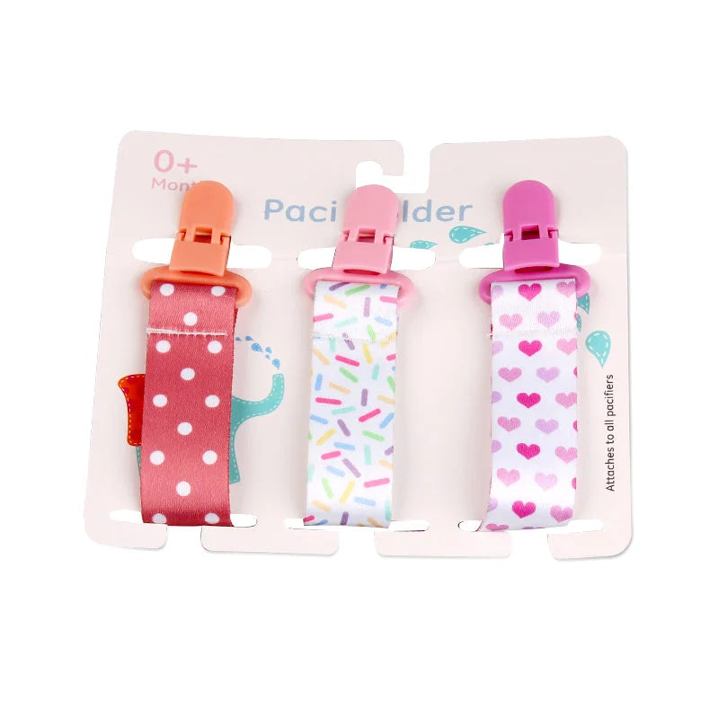 Cartoon Pattern Combination Three Packs Of Baby Pacifier Teether To Prevent Falling - globaltradeleader