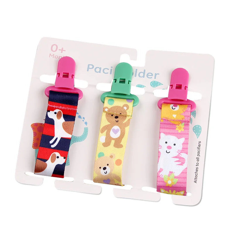 Cartoon Pattern Combination Three Packs Of Baby Pacifier Teether To Prevent Falling - globaltradeleader