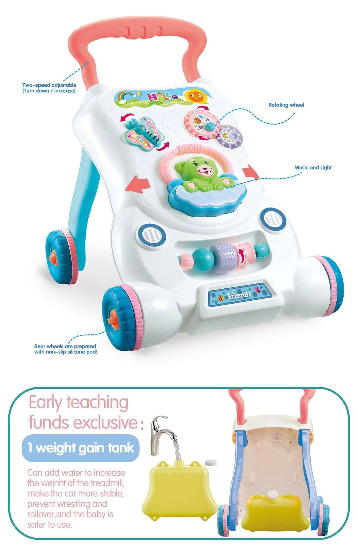 Children's Stroller With Music To Assist Walking - globaltradeleader