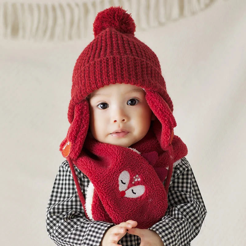 Children's Fleece Warm Hat And Scarf Set - globaltradeleader