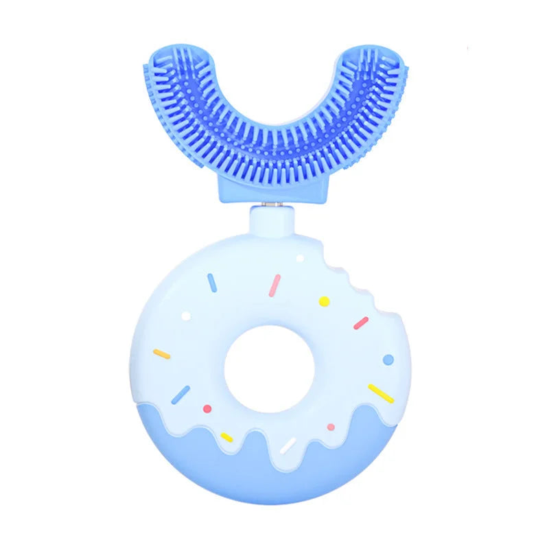 Children's Manual U-shaped Silicone Baby Donut Toothbrush Artifact - globaltradeleader