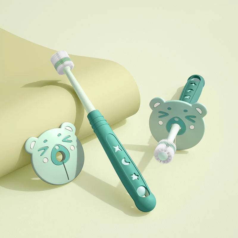 Children's Toothbrush With 360-degree Antibacterial Nano-soft Bristles - globaltradeleader