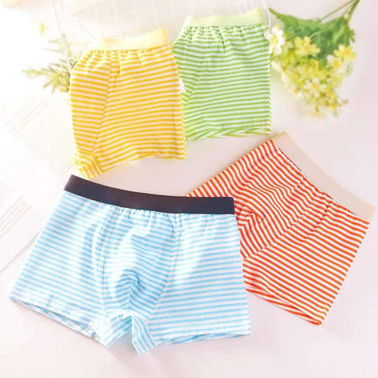 Class A Cotton Boxer Stripe Boxer Children's Briefs - globaltradeleader