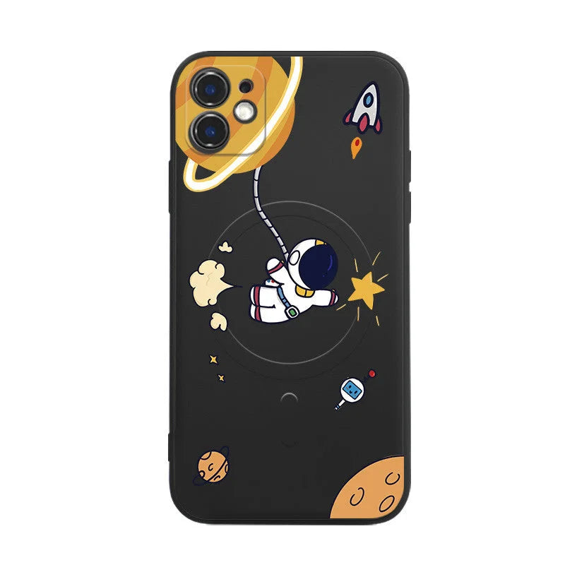 Compatible with Apple , Creative Astronaut Twelve Mini Liquid Silicone Protective Sleeve - globaltradeleader