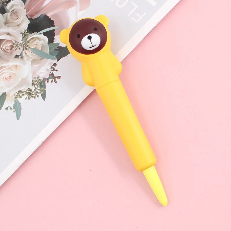 Compatible with Apple , Vent Pen Pressure Pen Creative Cartoon Soft Students Use Pinch Pen Cute Super Cute Gel Pen Decompression Pen - globaltradeleader