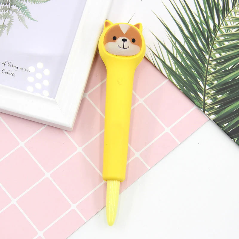 Compatible with Apple , Vent Pen Pressure Pen Creative Cartoon Soft Students Use Pinch Pen Cute Super Cute Gel Pen Decompression Pen - globaltradeleader