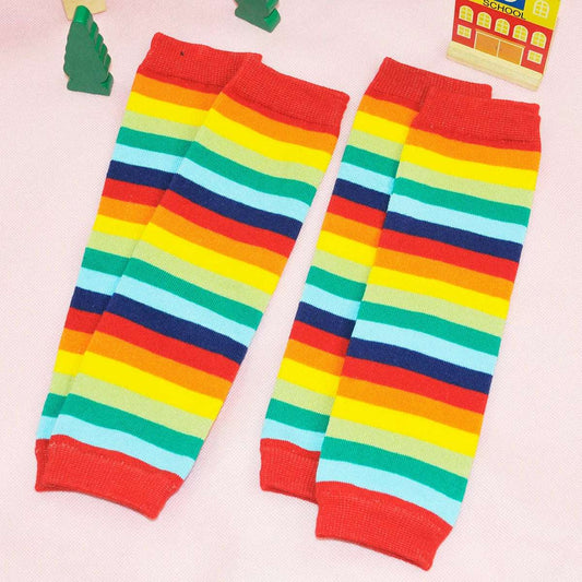 Cotton Four Seasons Rainbow Striped Children's Socks - globaltradeleader