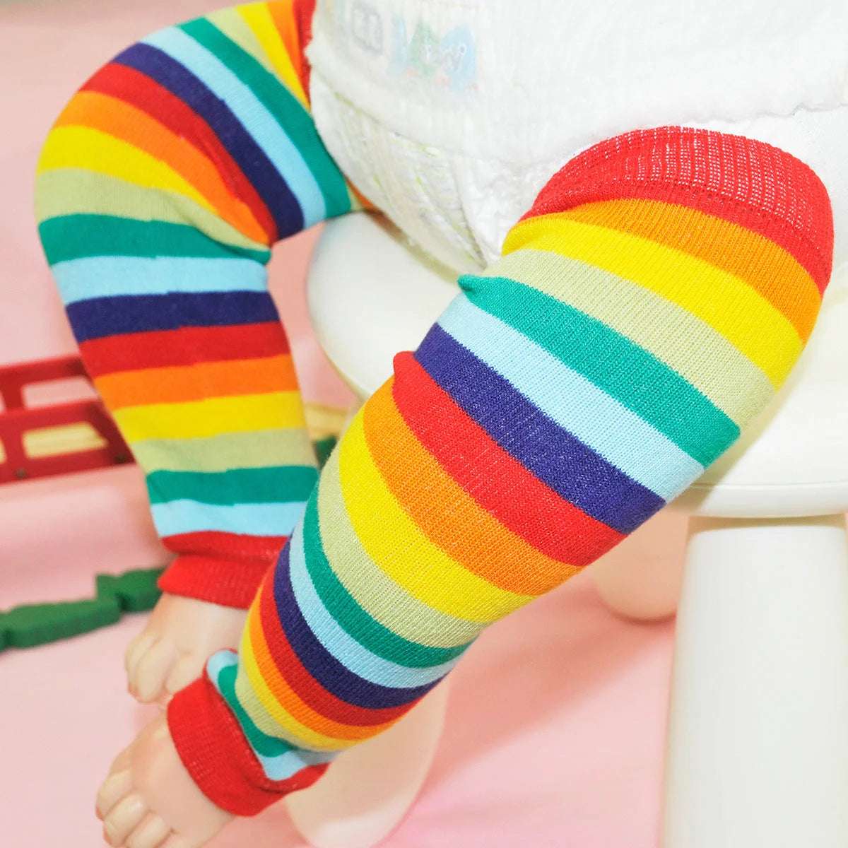 Cotton Four Seasons Rainbow Striped Children's Socks - globaltradeleader