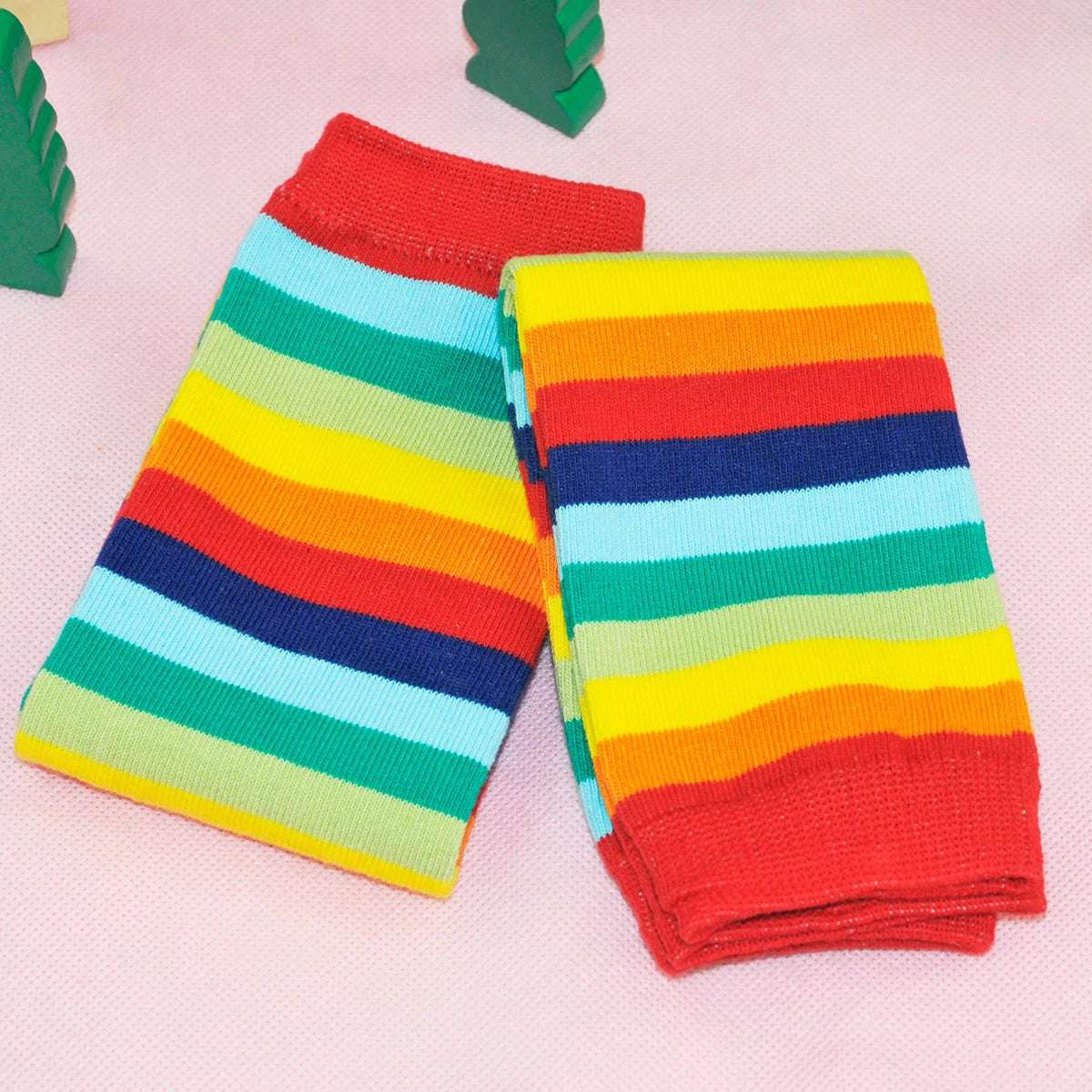 Cotton Four Seasons Rainbow Striped Children's Socks - globaltradeleader