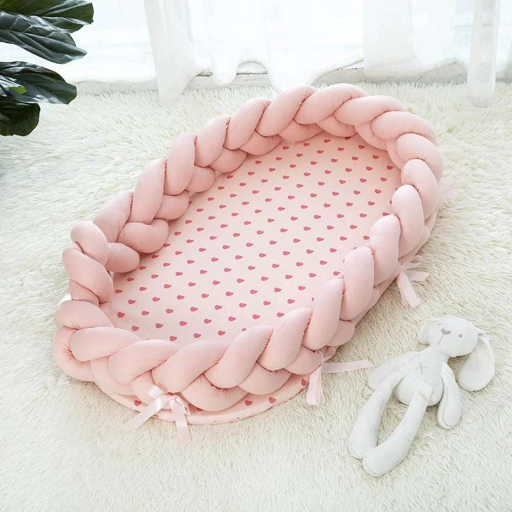 Cotton Woven Folding Portable Crib Is Removable And Washable - globaltradeleader