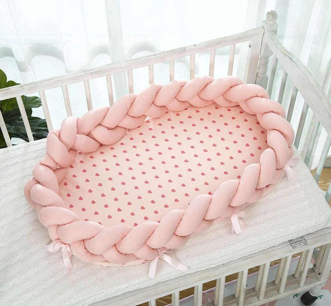 Cotton Woven Folding Portable Crib Is Removable And Washable - globaltradeleader