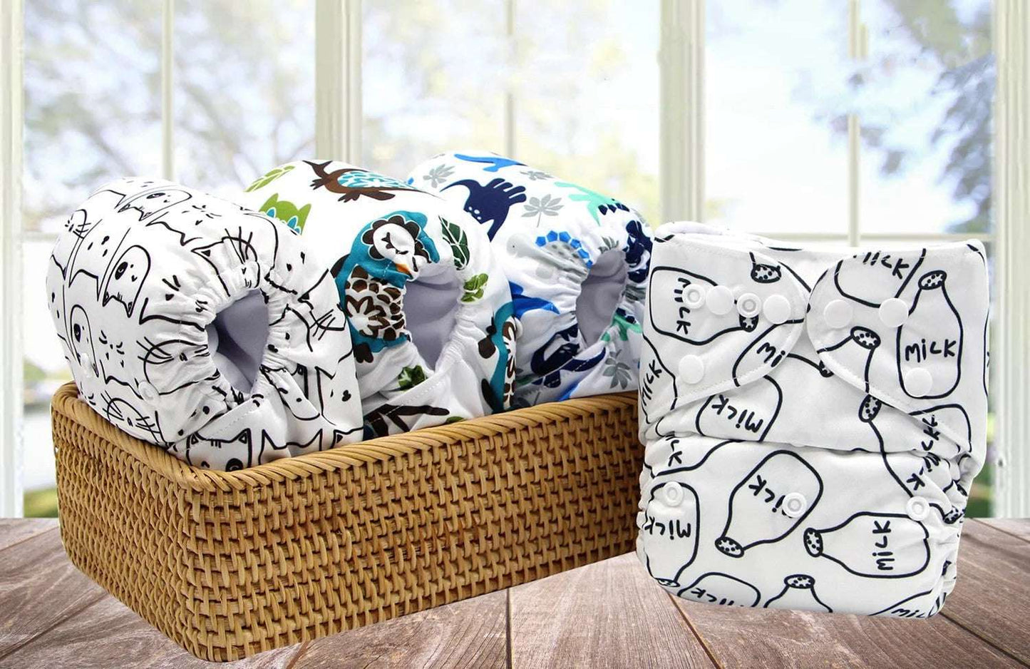 Cute Cartoon Printed Baby Cloth Diapers - globaltradeleader