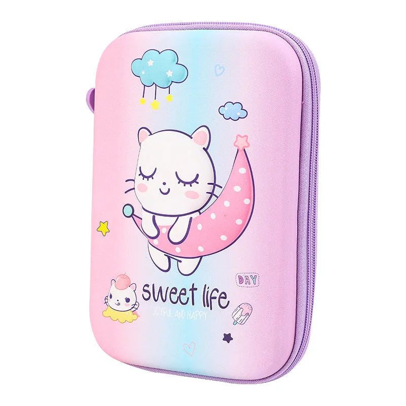 Cute Square Large Capacity Cartoon Anime Hand Account Stationery Box - globaltradeleader