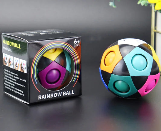 Decompression Soccer Rainbow Ball Magic Cube 12-hole Intellectual Toys Decompression Ball Magic Ball Small Toys - globaltradeleader