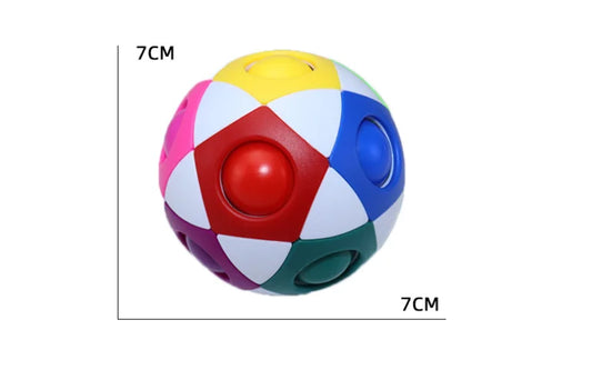Decompression Soccer Rainbow Ball Magic Cube 12-hole Intellectual Toys Decompression Ball Magic Ball Small Toys - globaltradeleader