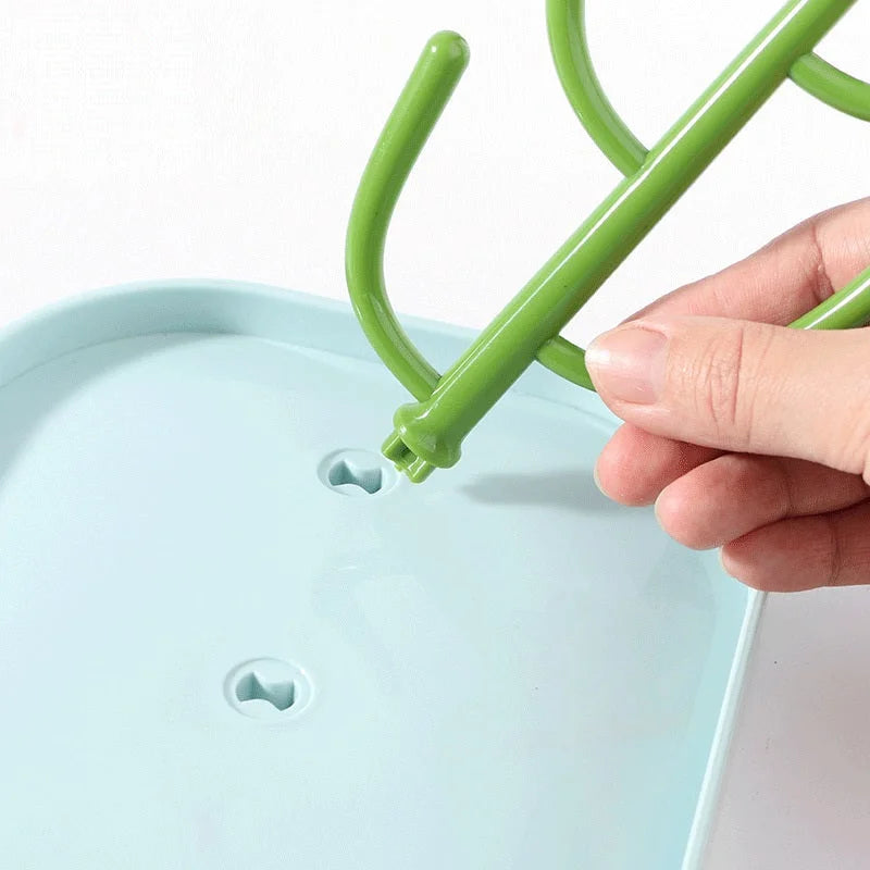 Dust-proof And Drain Holder With Lid Cup Holder For Storage Drain And Bottle Holder For Drying - globaltradeleader